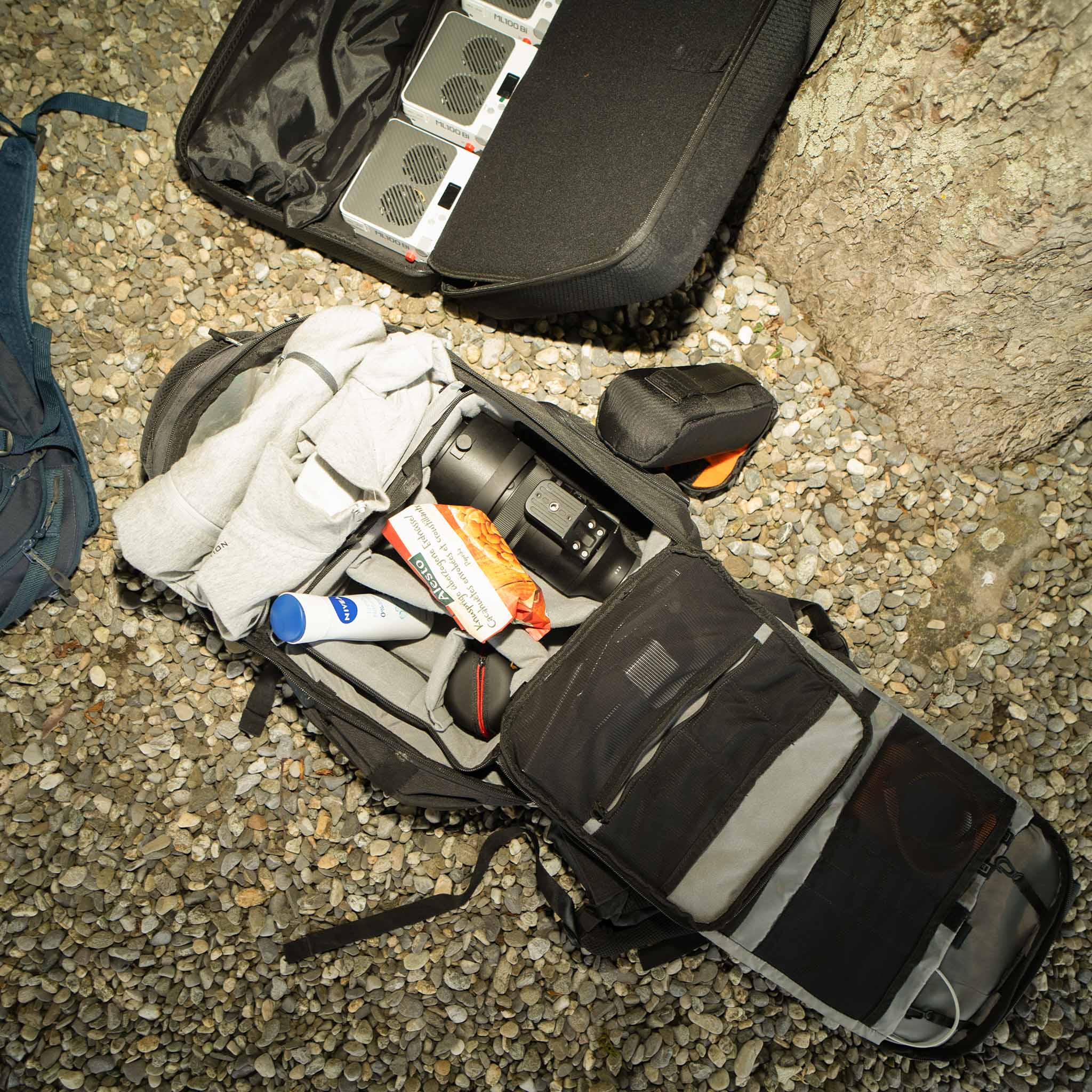 Sac de tournage de l'équipe.